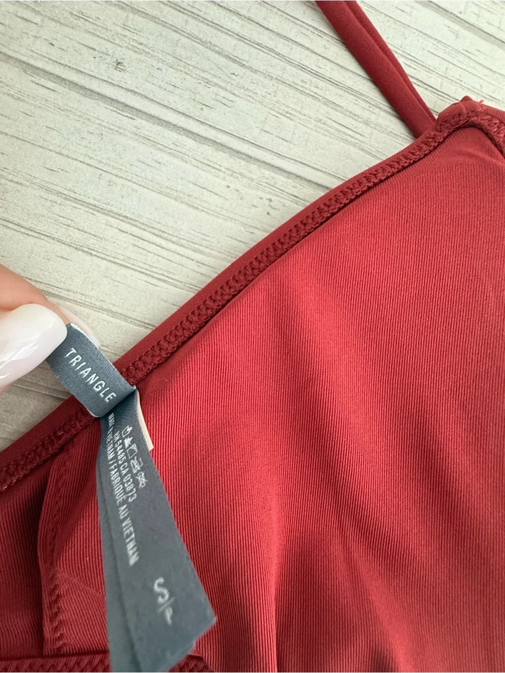 Aerie Triangle Red Bikini Top XS